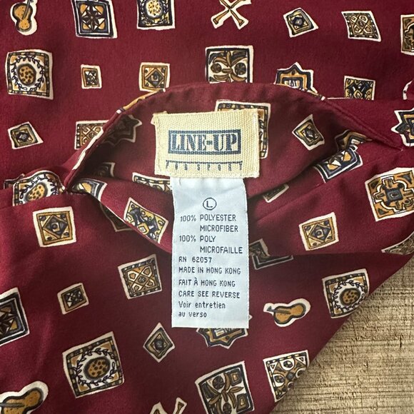 Vintage Women’s Reversible Navy Blue & Red Striped Geometric shaped Jacket - Picture 9 of 10